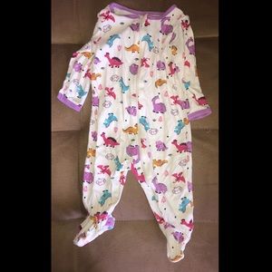 Purple Trim Dinosaur Onesie